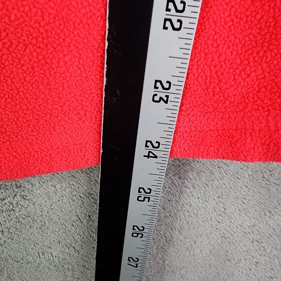 Womens Neon Red Old Navy Fleece Jacket Full Zip Mock Neck Long Sleeve Size M - Picture 11 of 12